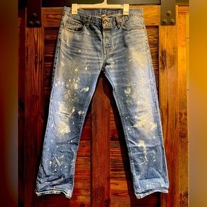 NSF Straight Slouch Paint Splatter Jean